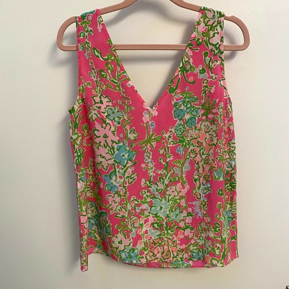 Lilly Pulitzer sleeveless silk blouse size XS - Picture 3 of 3